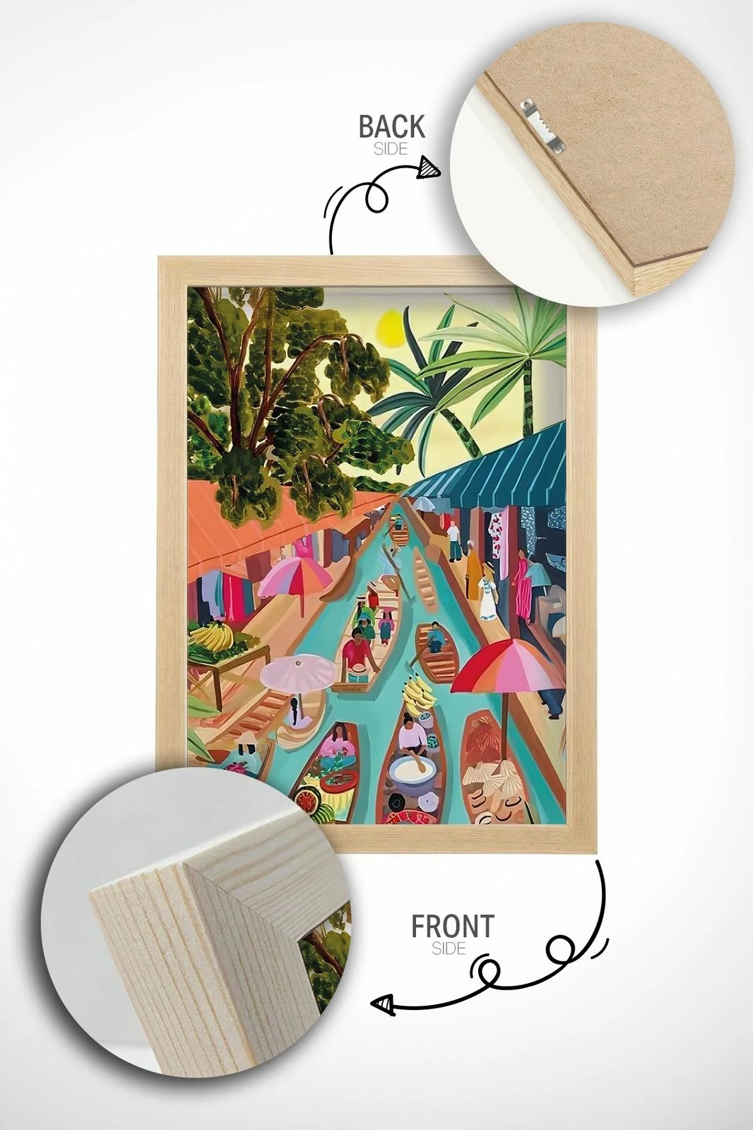 Pikturë dekorative me kornizë, shumëngjyrëshe, Wallity, Ersy1Ham39