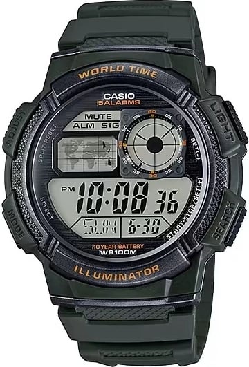 Orë dore për meshkuj CASIO SPORT DIVER, army green
