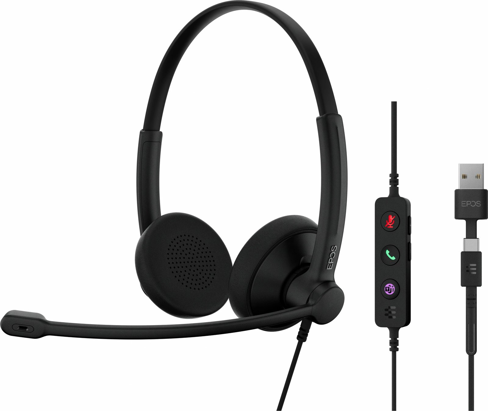 Kufje EPOS IMPACT 100 MS STEREO, USB-C+A, e zezë