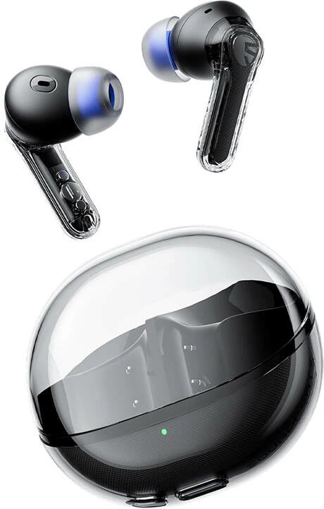 Kufje Soundpeats Clear, TWS, Bluetooth 5.3, me kuti karikimi, të zeza