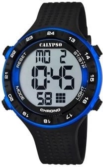 Orë dore CALYPSO K5663/2, e zezë/kaltër