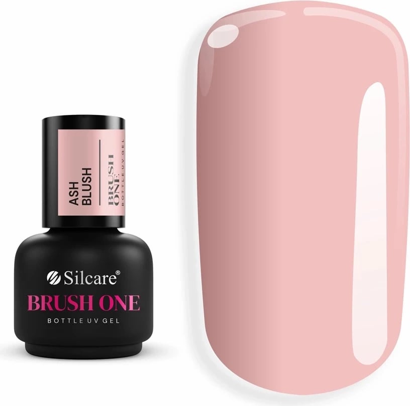 Xhel ndërtues për thonj Silcare Brush One Bottle Gel për femra Ash Blush 15g