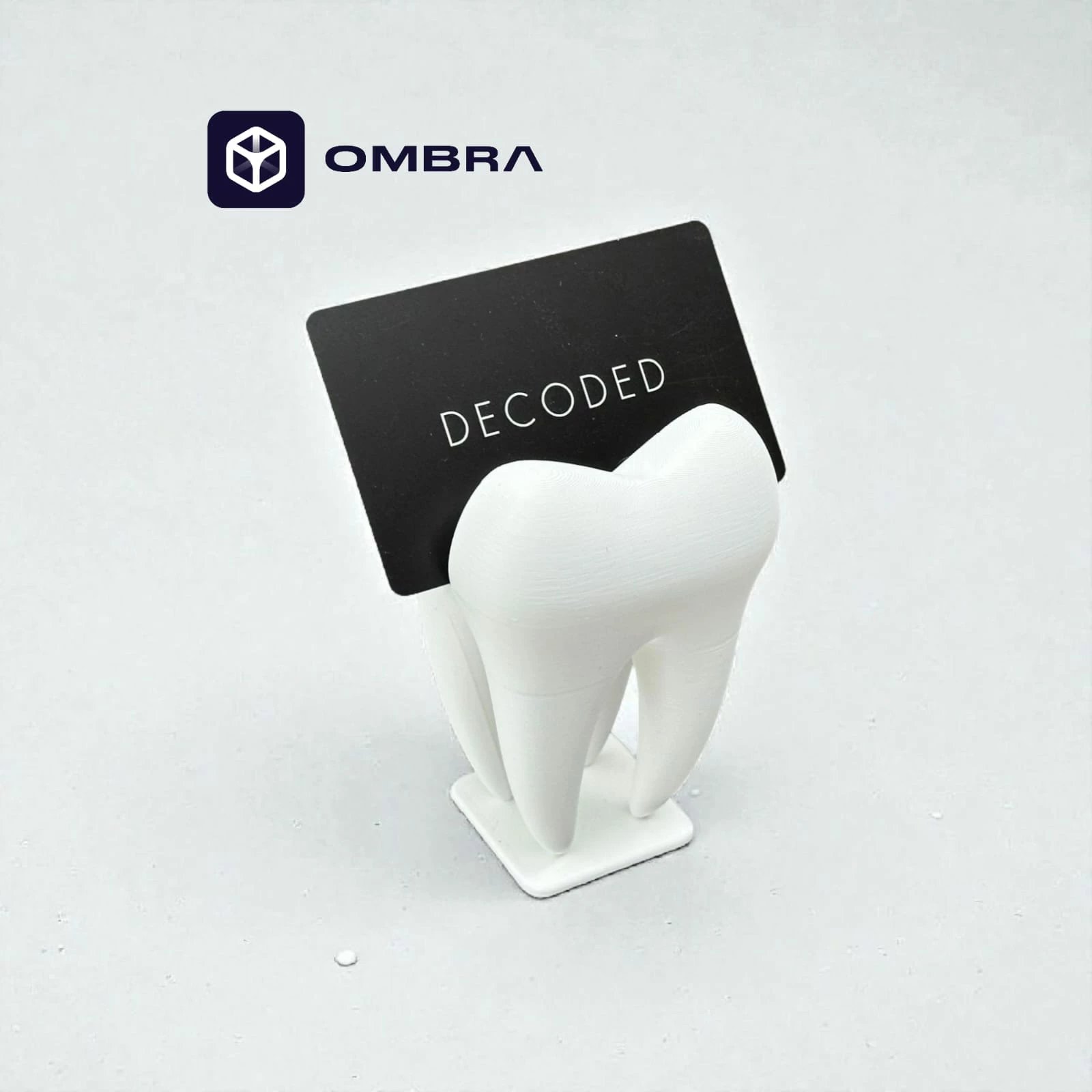 Mbajtëse për Vizitkarta Në Formë Dhëmbi, e bardhë