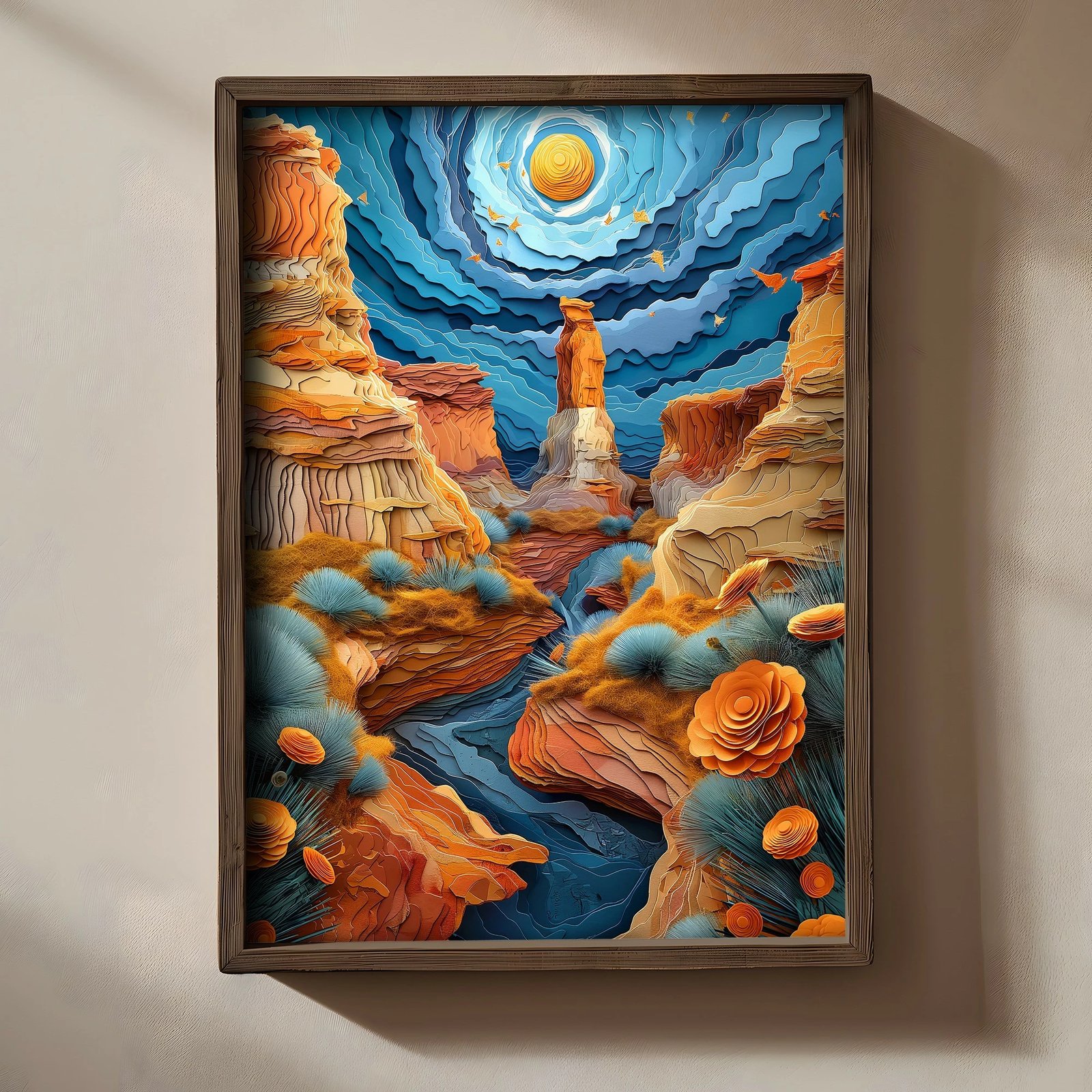 Pikturë dekorative me kornizë MDF, shumëngjyrëshe, Wallity, TUN009-XL, 50x70x3.5cm