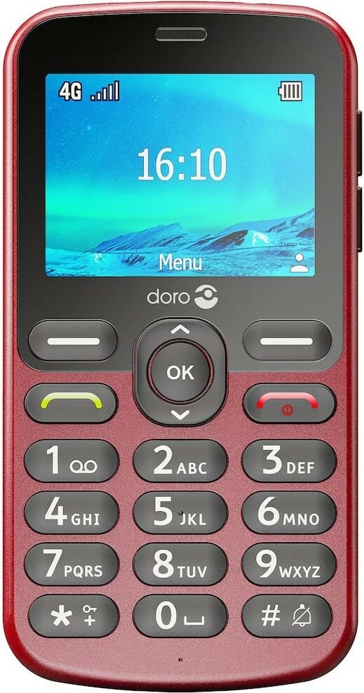 Celular Doro 1880, Single SIM, 2.4", i kuq