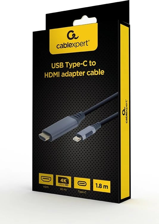Kabllo USB-C në HDMI Gembird CC-USB3C-HDMI-01-6, 1.8 m, e zezë