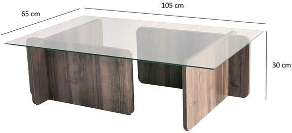 Tavolinë kafeje Hanah Home, Escape, ngjyrë arre