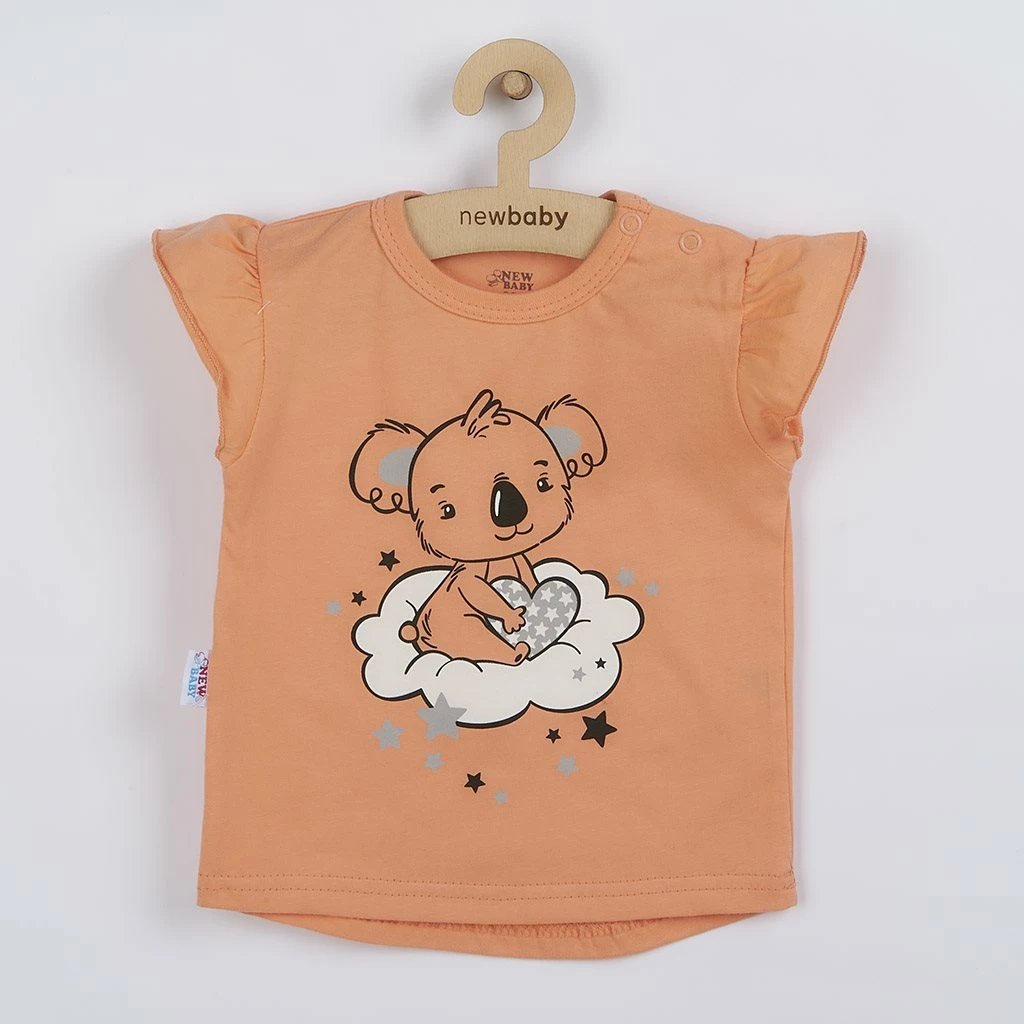 Pizhama verore, New Baby, Dream, 100% pambuk, madhësia 80 (9-12m), ngjyrë salmon