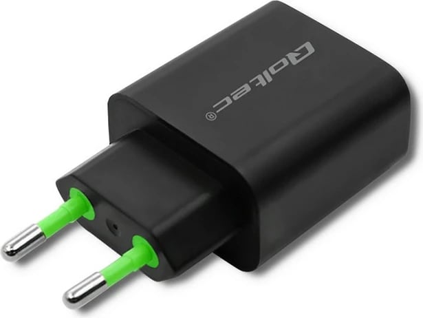 Karikues rrjeti Qoltec 51713, 18W, USB Type C PD, USB QC 3.0, i zi