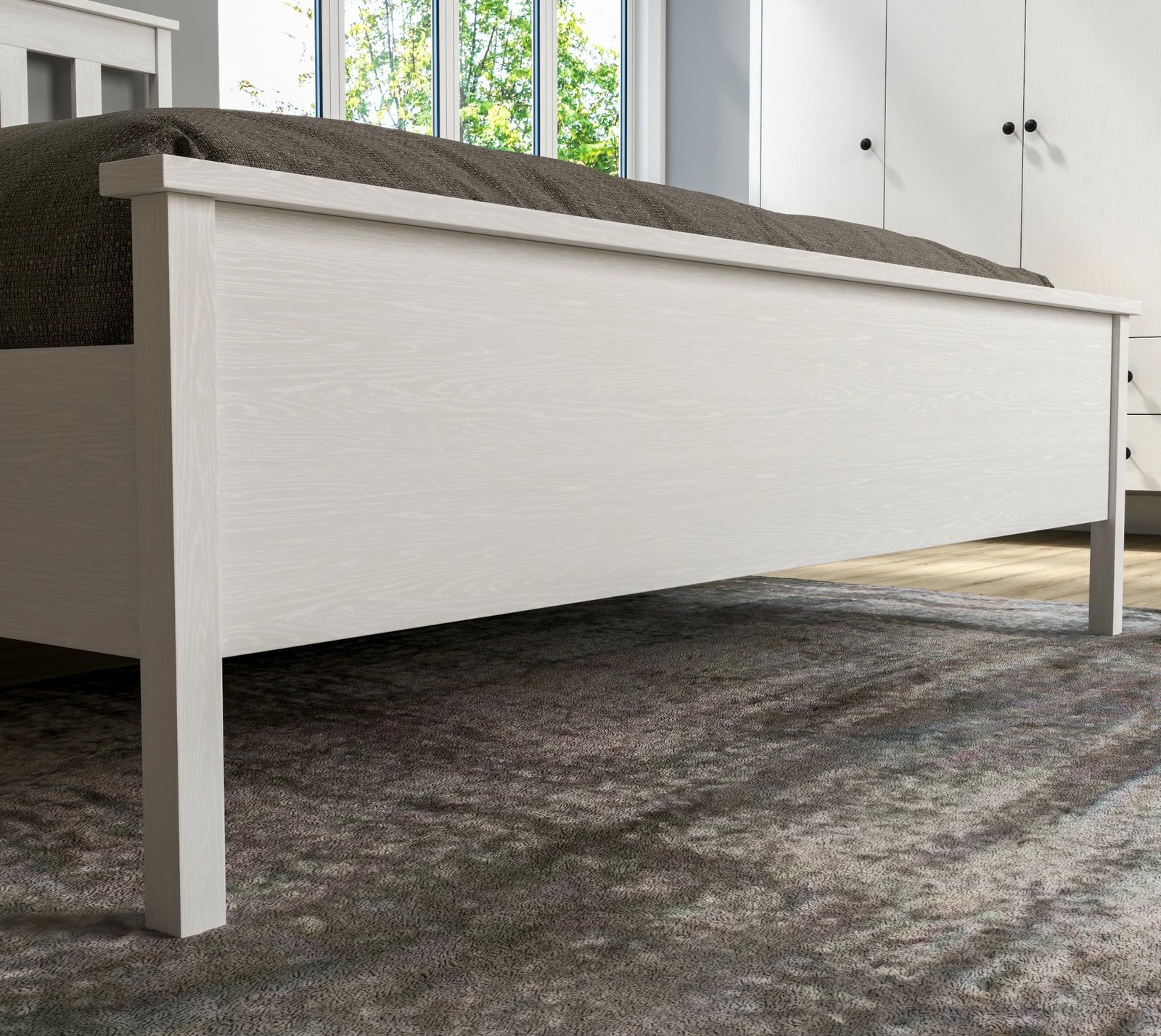 Krevat dopio Hanah Home, FRN-20063, ngjyrë druri dhe e bardhë