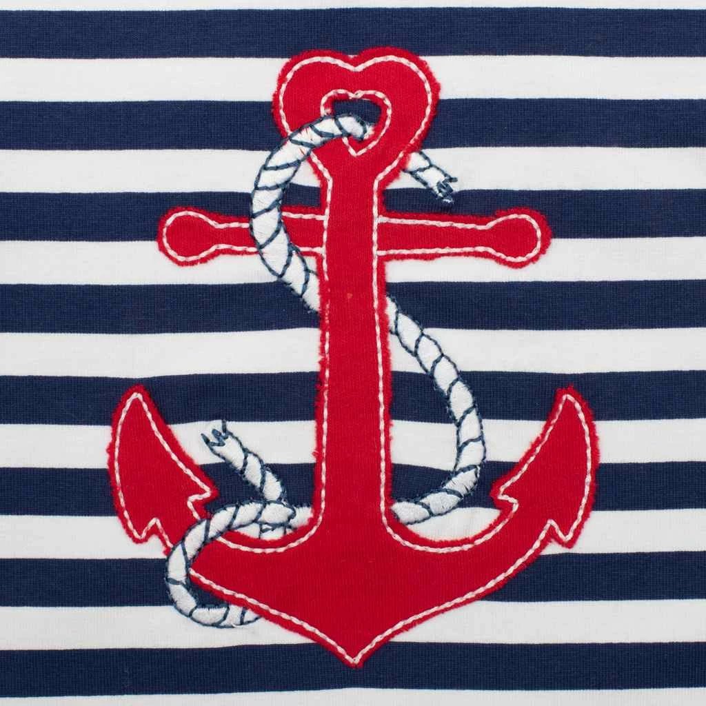 kombinezon veror bebe vajzë, New Baby, Marine, 100% pambuk, madhësi 74 (6-9m), blu