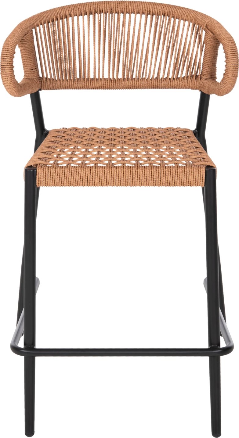 Karrige për bar mesatare EULO FH6087.03 alumin e zezë-ratan sintetik 60x56,5x99Hcm