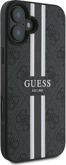 Mbështjellës Guess 4G Printed Stripes MagSafe për iPhone 16 Plus, i zi Mbështjellës Guess 4G Printed Stripes MagSafe për iPhone 16 Plus, i zi