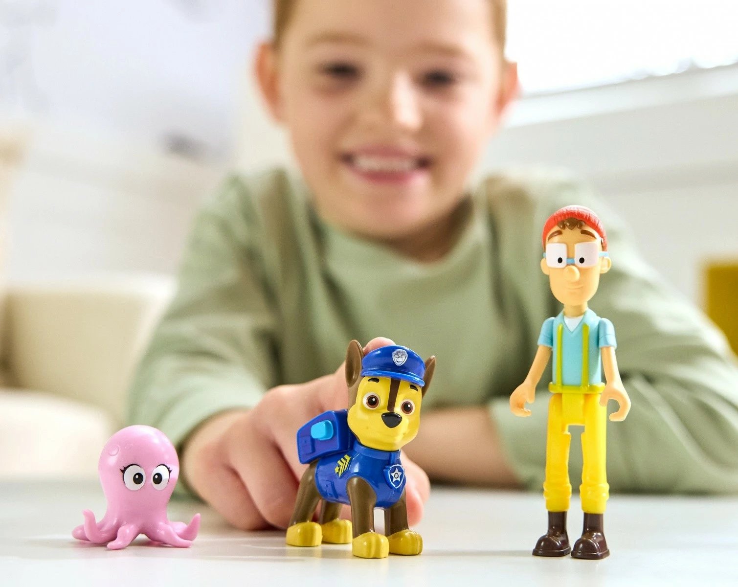 Set figurina Paw Patrol Spin Master Chase & Captain Turbot me oktapod, plastikë