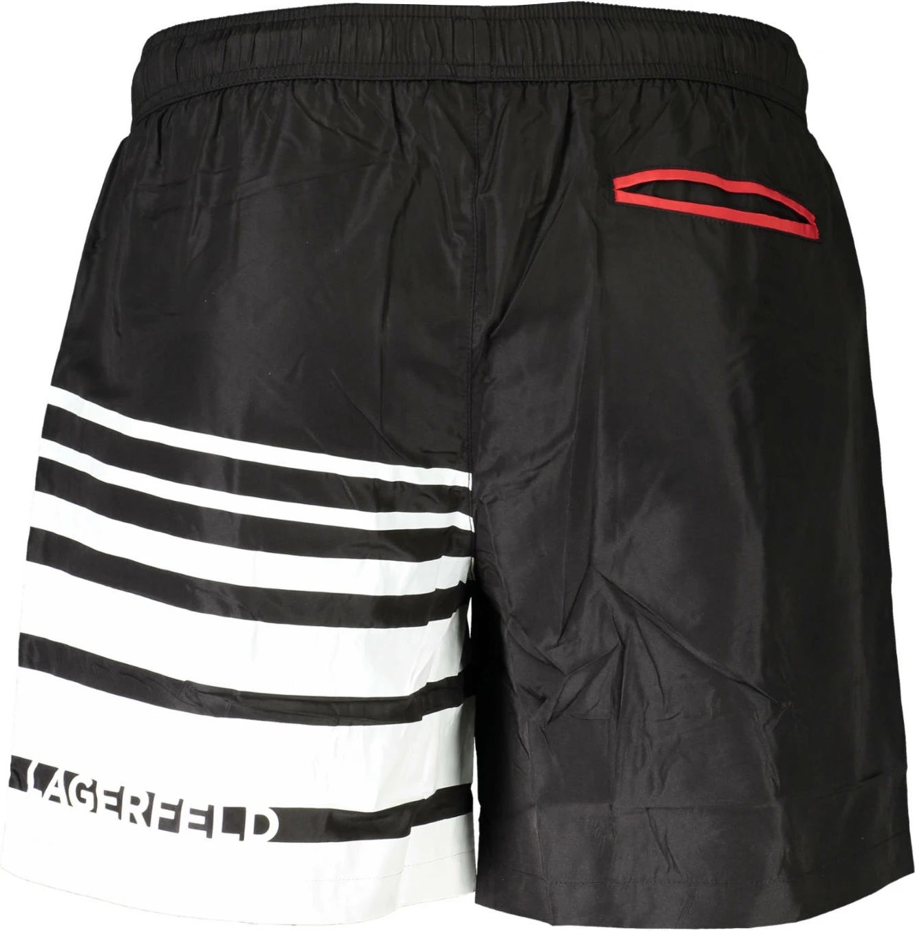 Pantallona noti KARL LAGERFELD BEACHWEAR meshkuj, të zeza