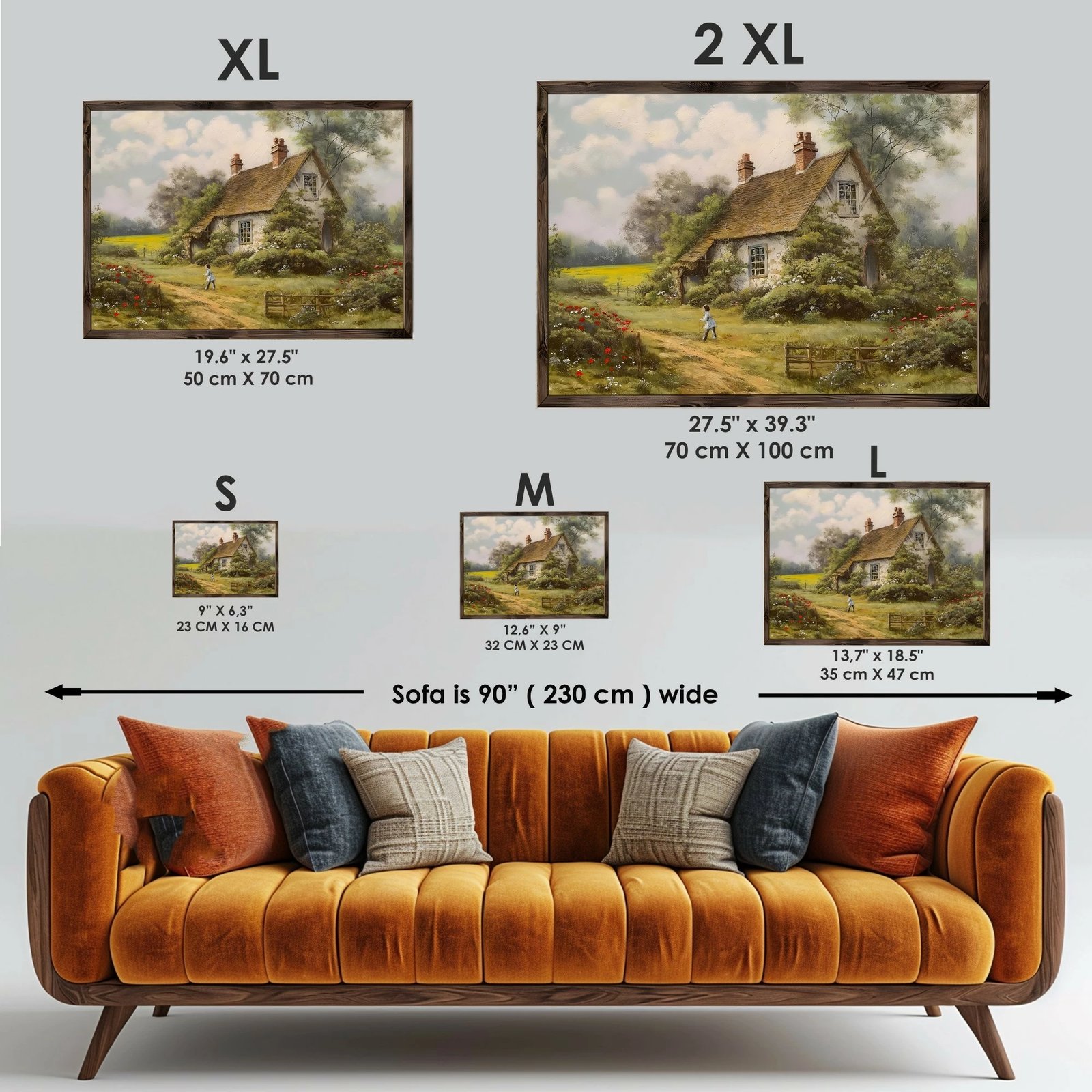 Pikturë dekorative me kornizë MDF, shumëngjyrëshe, Wallity GE186-L