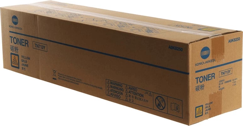 Toner, Konica Minolta, TN713Y (A9K8250), rendiment 33,200 faqe, standard, e verdhë