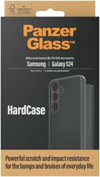 Mbështjellës PanzerGlass HardCase për Samsung Galaxy S24, i zi