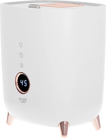 Lagështues ajri ultrasonik, Adler, AD 7972, 4L, 35 m2, LED display me butona prekje, aromaterapi, timer, i bardhë