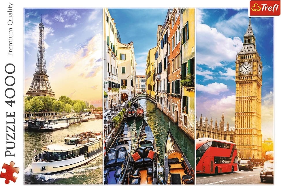 Puzzle Trefl 45009, 4000 copë, qytete, multikolor