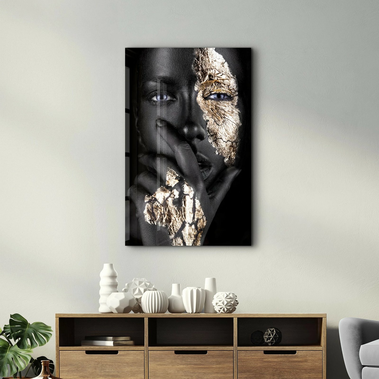 Pikturë dekorative prej xhami të temperuar, Wallity OGLS-8058, 46x72cm