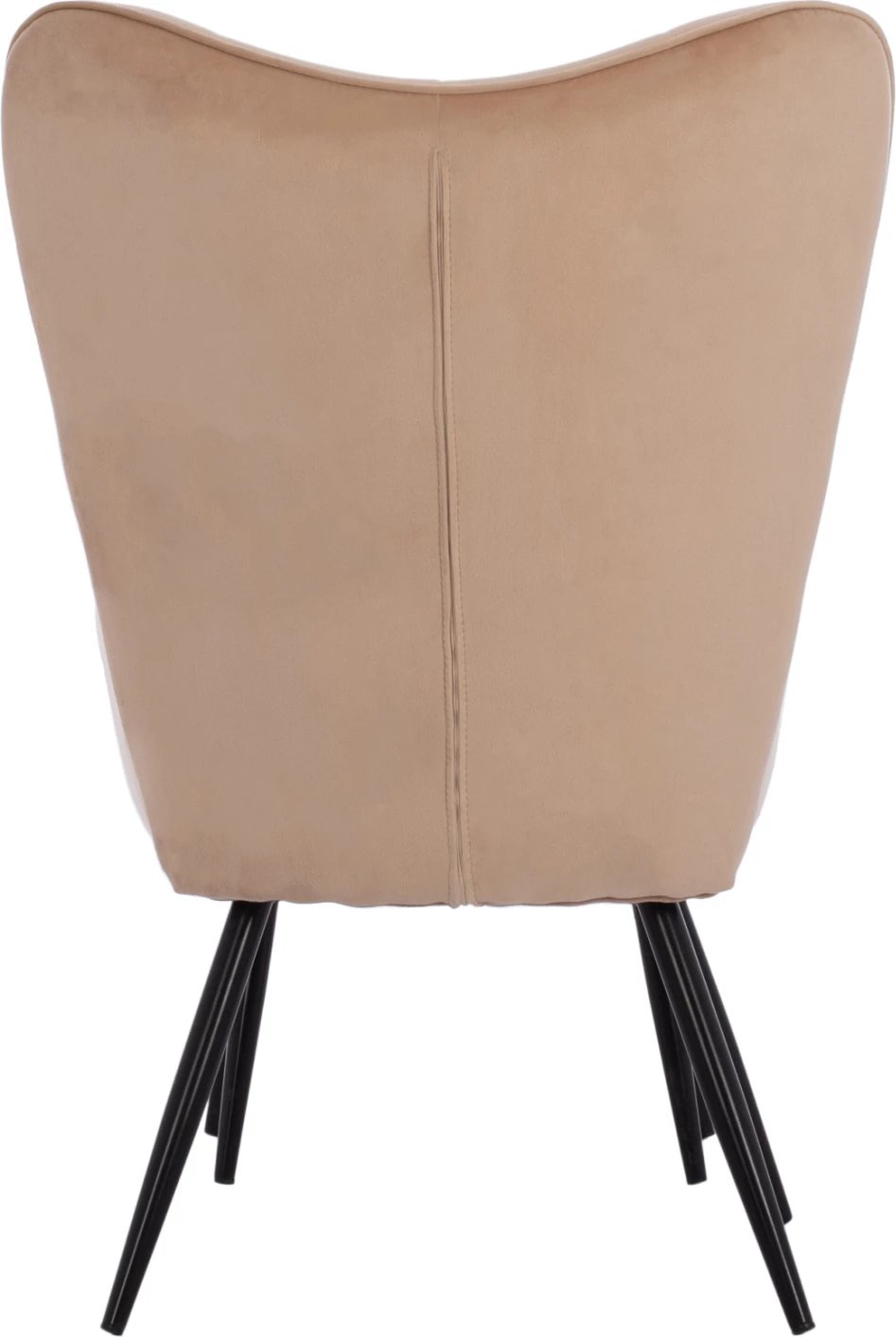 Karrige CRAWLEY, kadife bezhë, me tabure, FH8918.11, 70x57x103