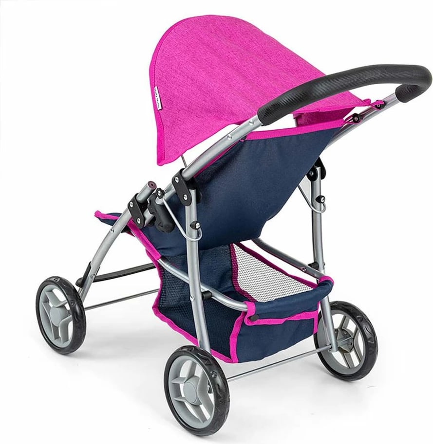 Karrocë për kukulla, Milly Mally Natalie Prestige, palosëse, për kukulla deri 50 cm, blu navy