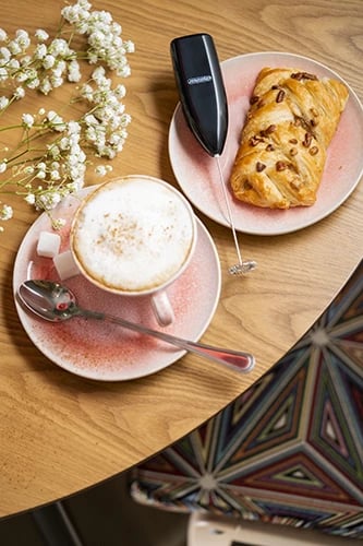 Rrahës qumështi, Adler, MS 4502, çelik inox tel rrahës, me bateri 2xAA, zi