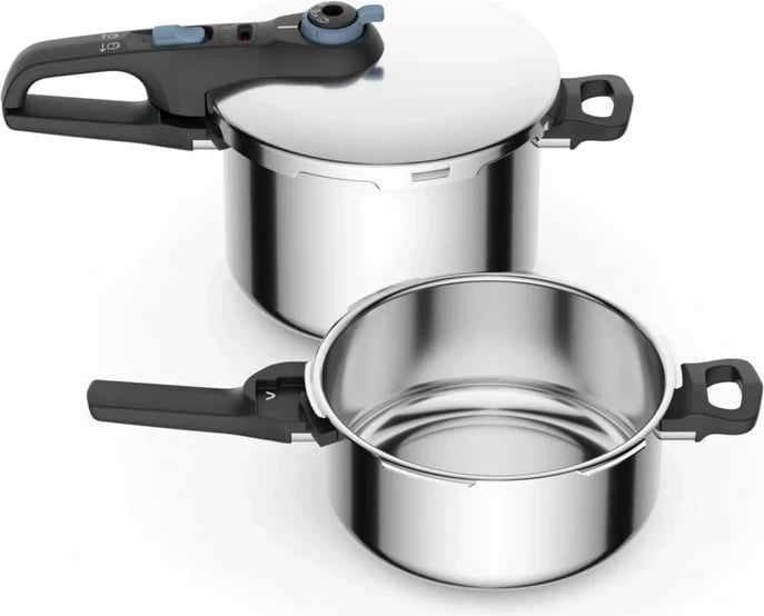 Tenxhere me presion Tefal Secure Trendy P2584301, 4L + 6L, e zezë