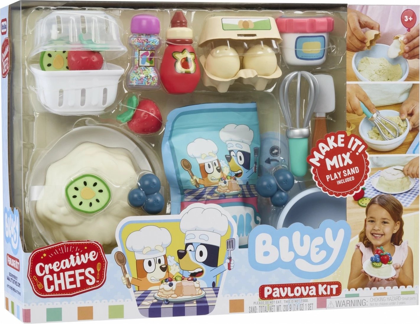 Set plasteline kreative Little Tikes Bluey Pavlova Kit 643460-EUC, 30 aksesorë, 3+