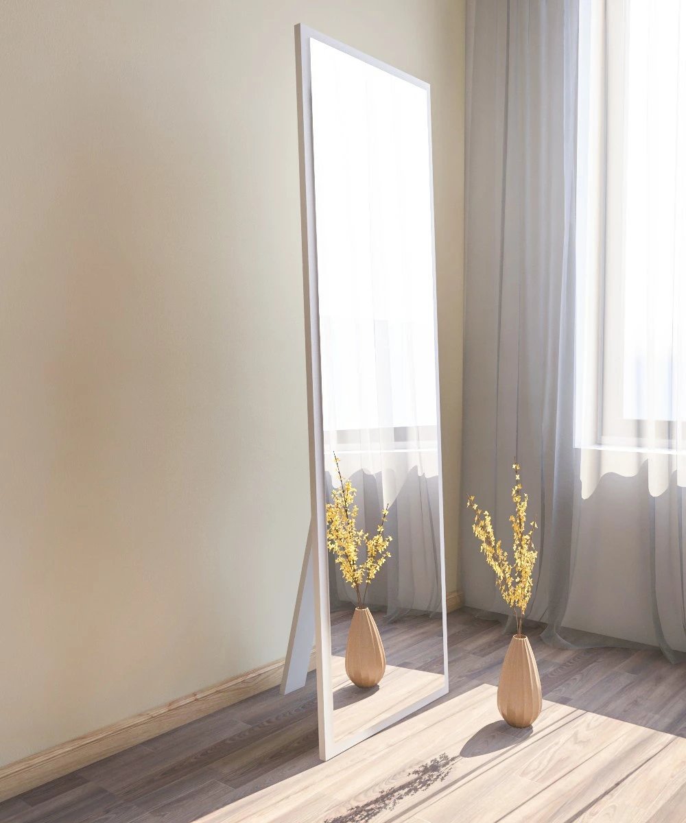 Pasqyrë dyshemeje Hanah Home, Tessa, e bardhë