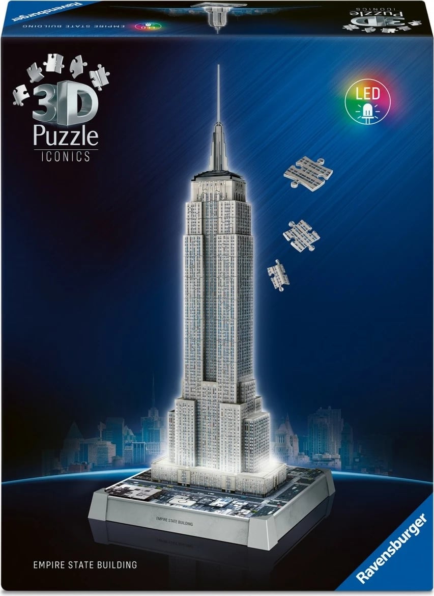 Puzzle 3D Ravensburger Empire State Building, 241 pjesë, me LED Puzzle 3D Ravensburger Empire State Building, 241 pjesë, me LED