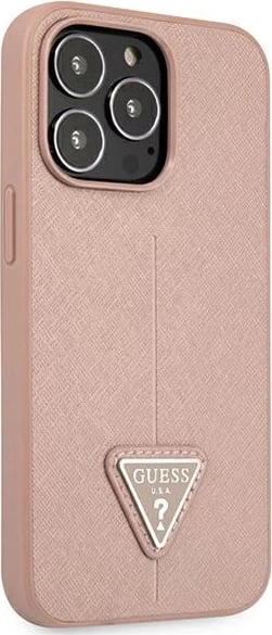 Mbështjellës Guess GUHCP13LPSATLP për iPhone 13/13 Pro 6.1", rozë Mbështjellës Guess GUHCP13LPSATLP për iPhone 13/13 Pro 6.1", rozë