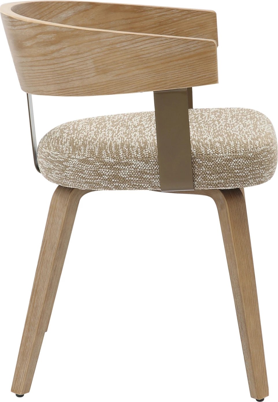 Karrige për ngrënie GALLEY FH9981.01, kornizë dhe këmbë prej druri, pëlhurë bezhë, 55,5x53,5x70H cm, set prej 2 copë