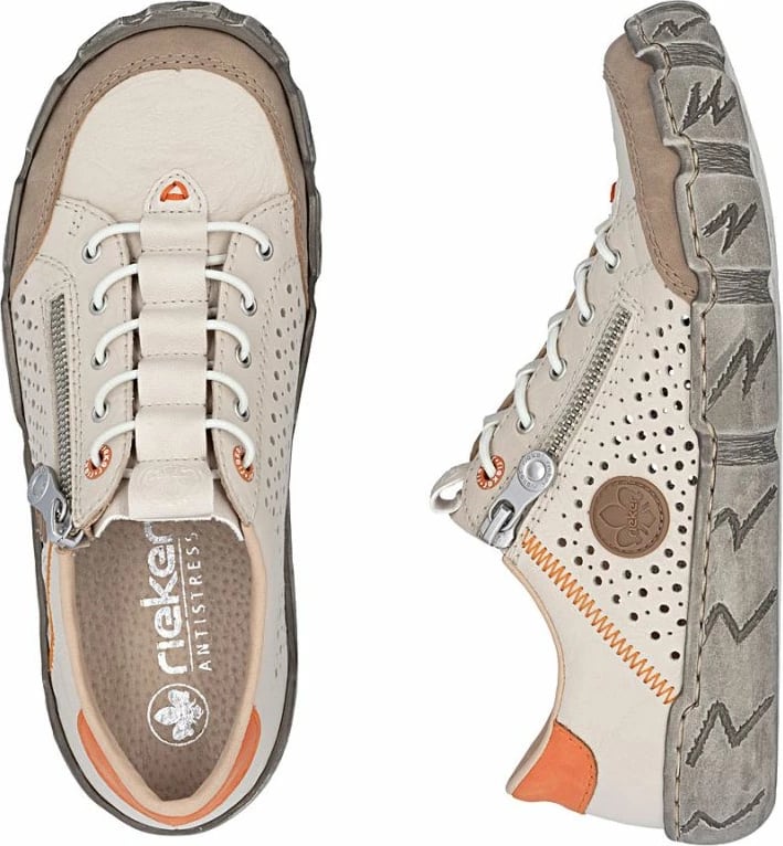 Këpucë lëkure për femra Rieker, bezhë