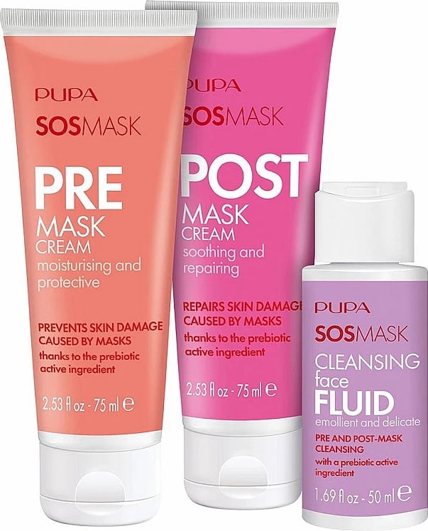 Pupa Kit Sos Mask - Post Mask Cream- Cleansing Fluid