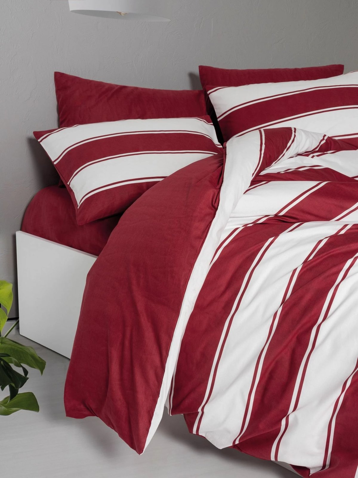 Set mbulesë jorgan XXL njësh, ngjyrë e kuqe dhe e bardhë, L'essentiel, Jolly