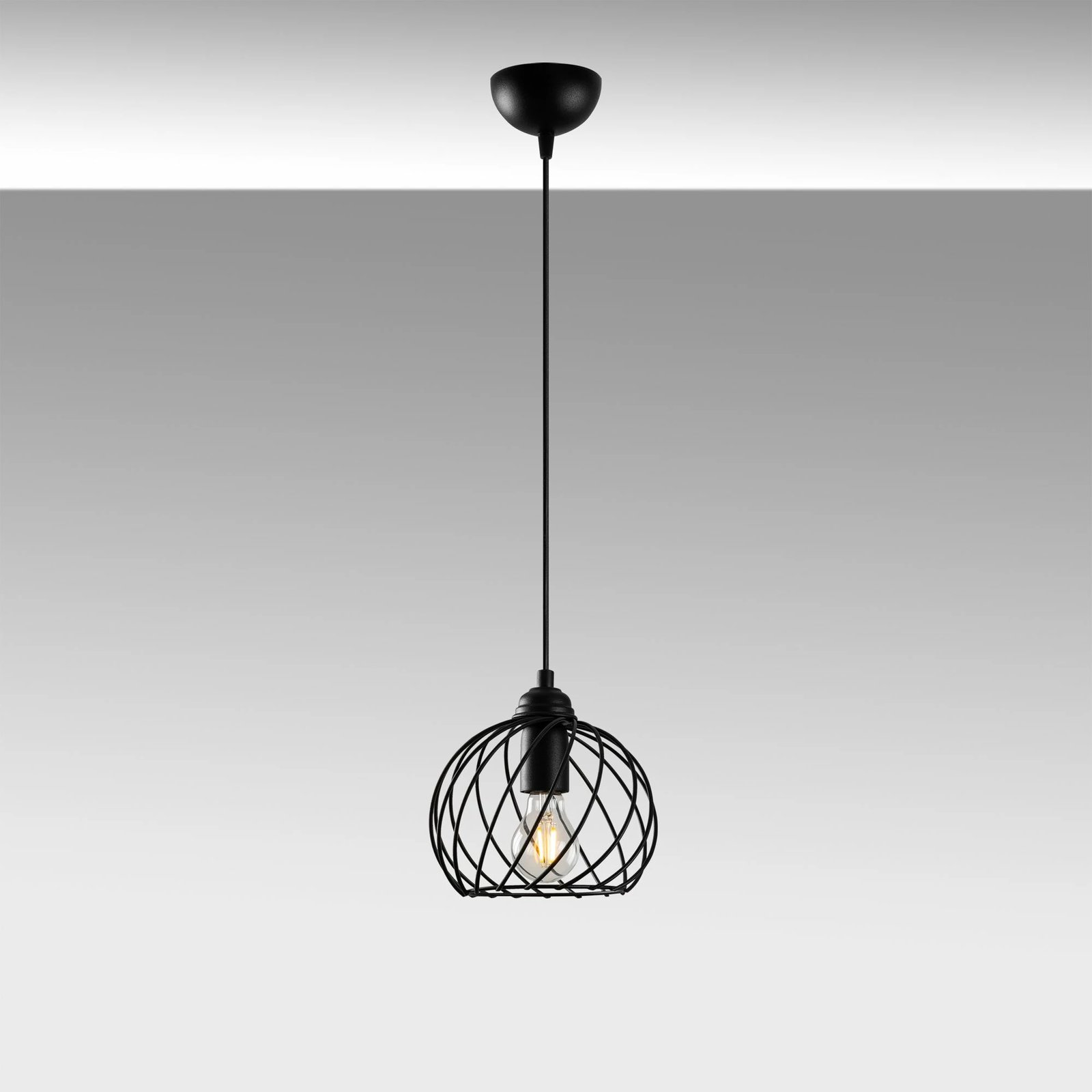 Llambë tavani Opviq Nova, metal i zi, 20x20x115cm