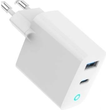 Karikues muri Gembird TA-UC-PDQC30L-W-01, 30W, 2 porta USB-A/USB-C, Bardhë