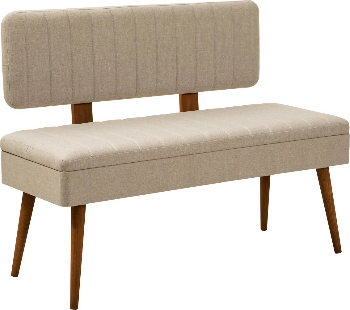 Set tavoline me karrige për ngrënie, zgjatues, 6 pjesë, Skye Decor, ngjyrë arre, krem