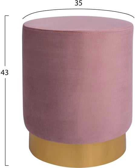 Karrige për bar Levy FH8408.02, ngjyrë molle të kalbur me bazë ari, 35x43cm