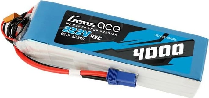 Bateri LiPo Gens ace 4000mAh 22.2V 45C 6S1P, EC5, kaltër