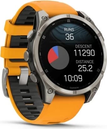 Smartwatch Garmin fenix 8, 47 mm, 32 GB, AMOLED, GPS, rrip portokalli