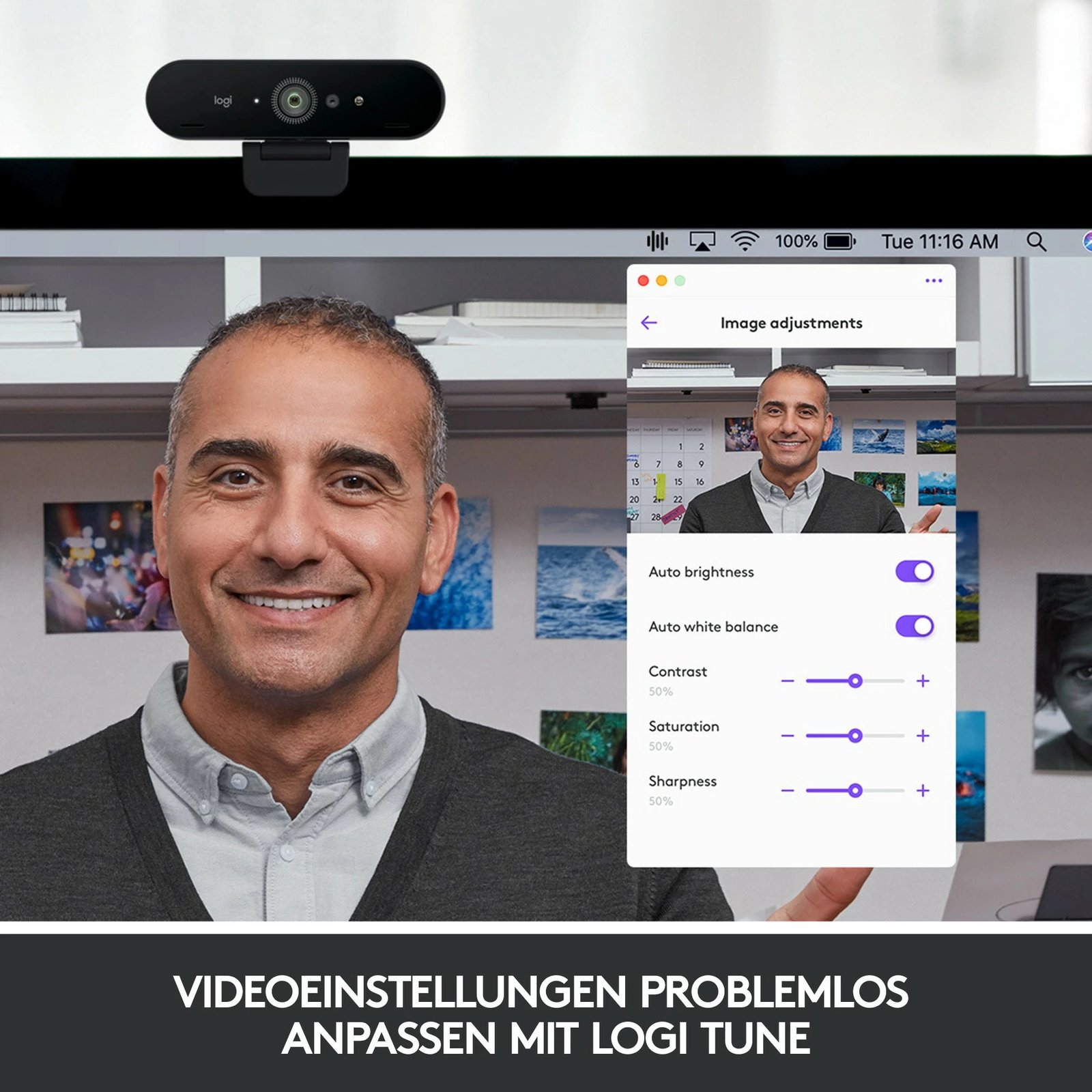 Kamerë Logitech BRIO 4K STREAM EDITION, 4096 x 2160 pixels, Full HD, 90 fps, e zezë