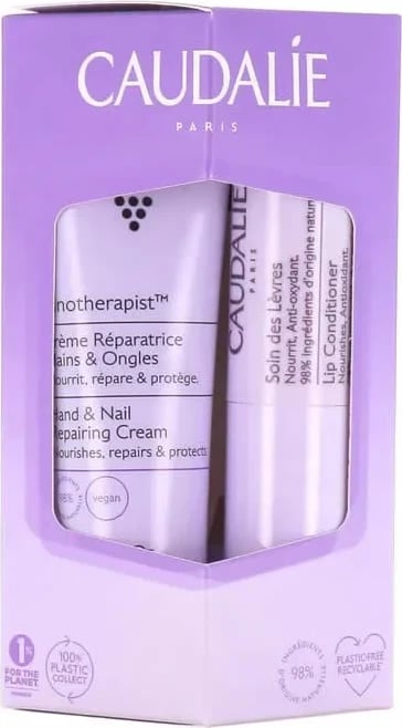 Set krem për duar dhe thonj Caudalie Vinotherapist 30ml + balsam për buzë 4.5g unisex