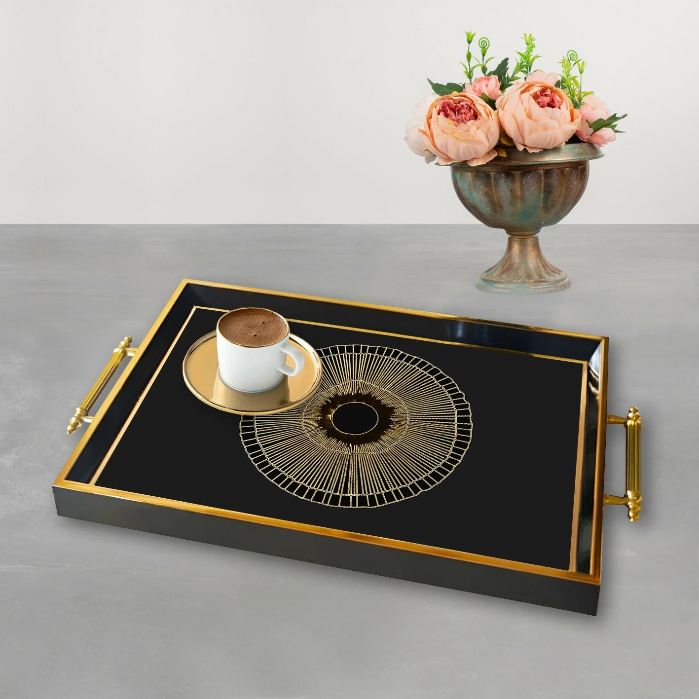Tabaka xhami dizajn elegant, shumëngjyrëshe, TPA9878
