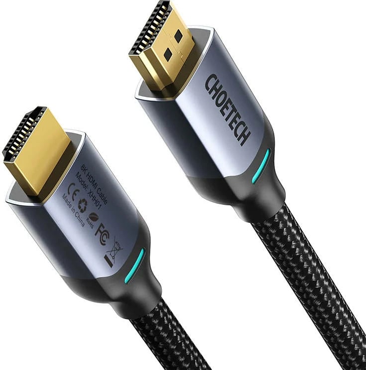 Kabllo HDMI në HDMI Choetech XHH01, 2m, 8K, e zezë