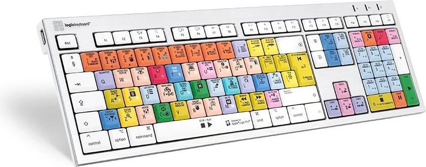 Tastierë LogicKeyboard Logic Pro X2 ALBA UK për Mac, shumëngjyrëshe