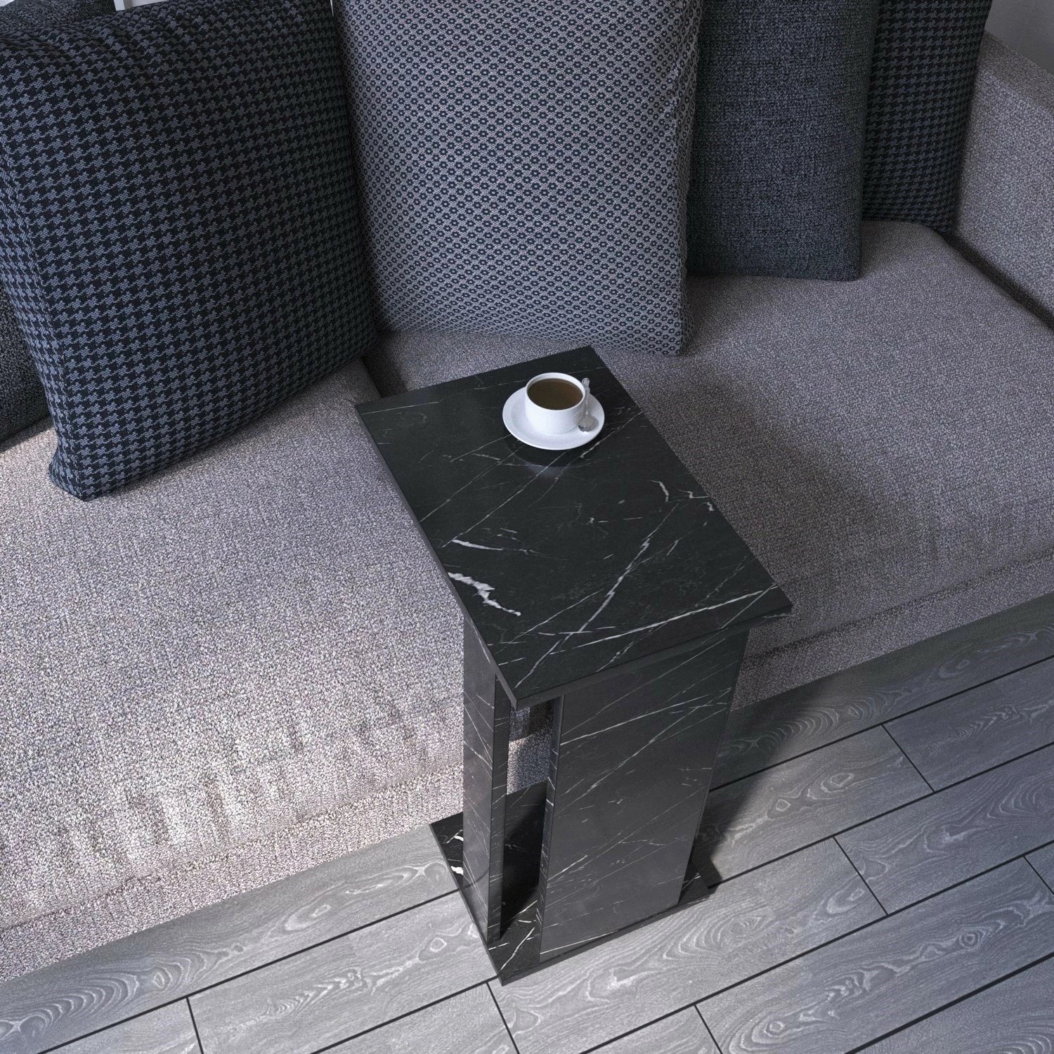 Tavolinë anësore Hanah Home, Pasific C, e zezë