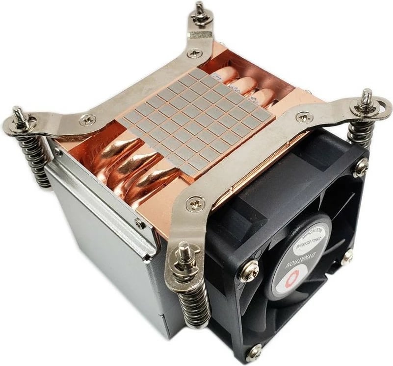 Ftohës procesori Inter-Tech Q-5, 6 cm, LGA 1700, alumini/bakër, zi/argjend
